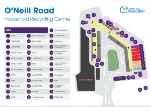 O'Neill Road Recycling Centre Site Map