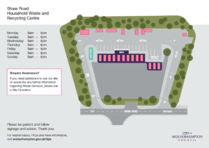 Shaw Road Recycling Centre Site Map