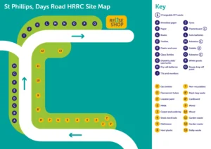 St Philips Recycling Centre Site Map